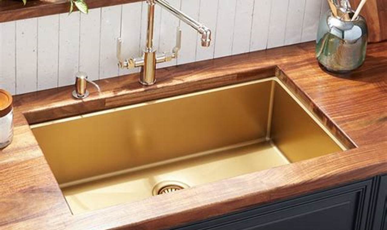 Discover The Enchanting World of Gold Kitchen Sinks: A Journey of Beauty and Functionality