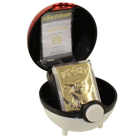Pokemon Toys Burger King GoldPlated Trading Card PIKACHU 025