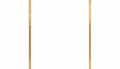 Thin rectangle golden frame - Transparent PNG & SVG vector file