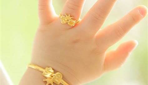 Gold Ring Design For Baby Girl Bjri3387 22kt With