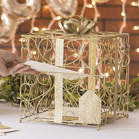 Gold WeddingWedding Card Box with slotgold wedding bandgold Etsy