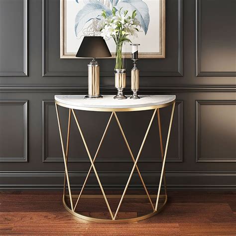 home.furnitureanddecorny.com:gold and black marble console table