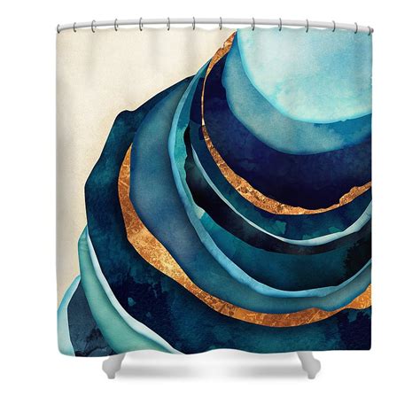 Gold And Blue Shower Curtains