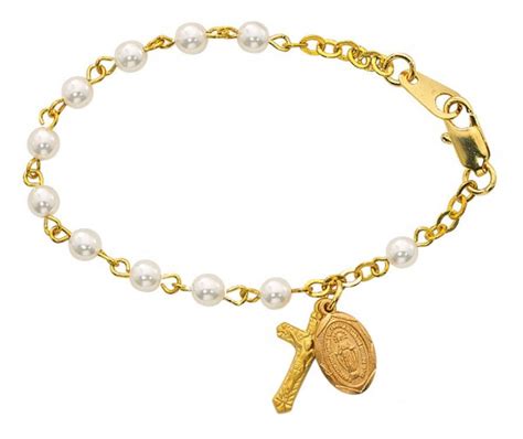 Gold Baby Rosary Bracelet