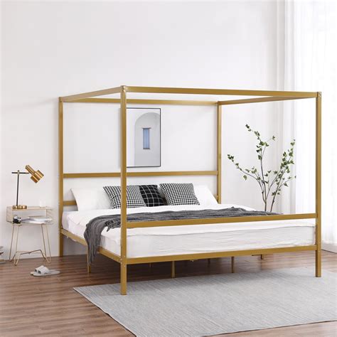 Gold Canopy Bed Frame King