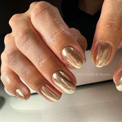 Gold Chrome Nails