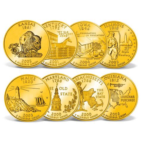 Gold Colored Us Quarters