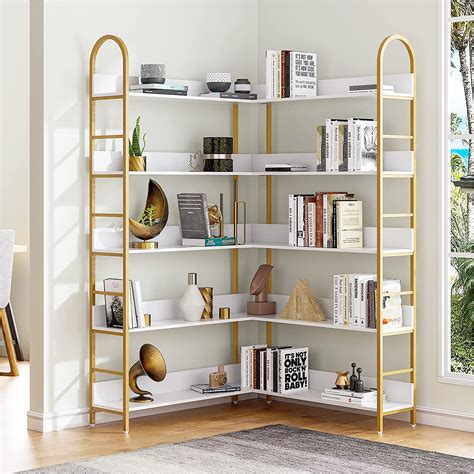 Gold Corner Bookcase