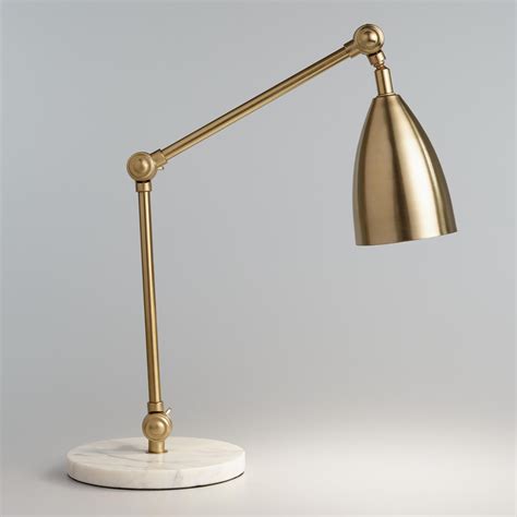 Gold Desk Lamp With Marble Base