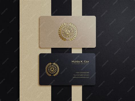 Gold Embossed Visiting Card