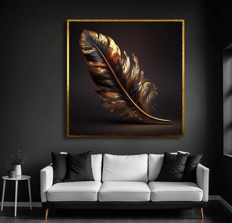 Gold Feather Art