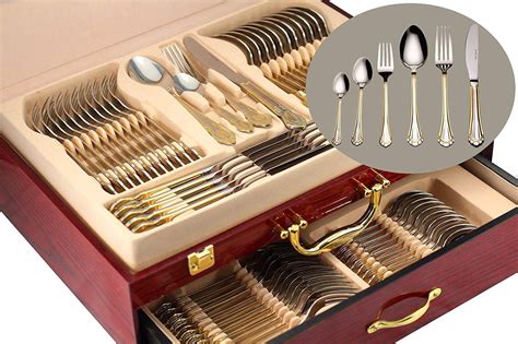 Gold Flatware Set With Case