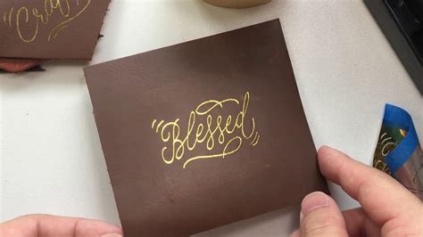 gold foil embossing on leather