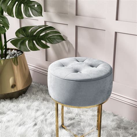 Gold Leg Dressing Table Stool