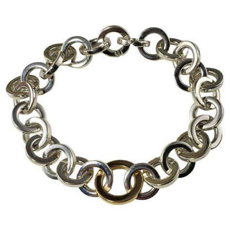 Gold Link Bracelet Silver