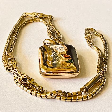 gold locket and chain