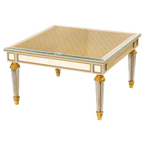 Gold Mirror Square Coffee Table
