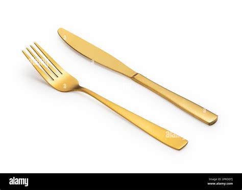 Gold Plastic Knife And Fork