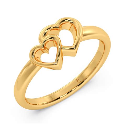 Gold Ring Heart Design