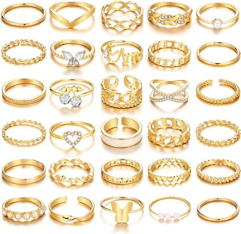 Gold Rings Set Amazon