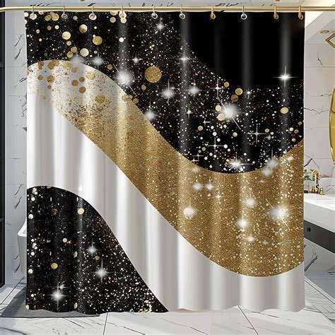 Gold Sparkle Shower Curtain