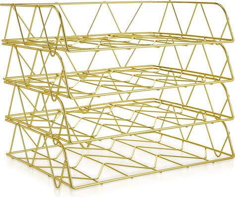Gold Stackable Paper Tray
