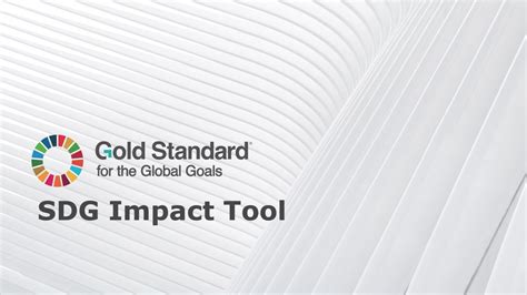 gold standard sdg tools
