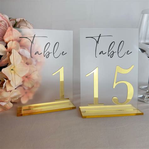 Gold Stands For Table Numbers