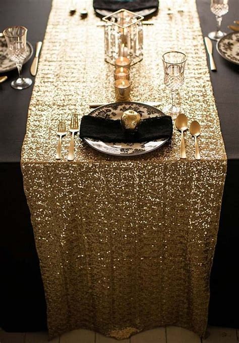 Gold Table Sequin Runner