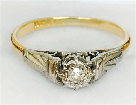 gold vintage engagement rings 1920s