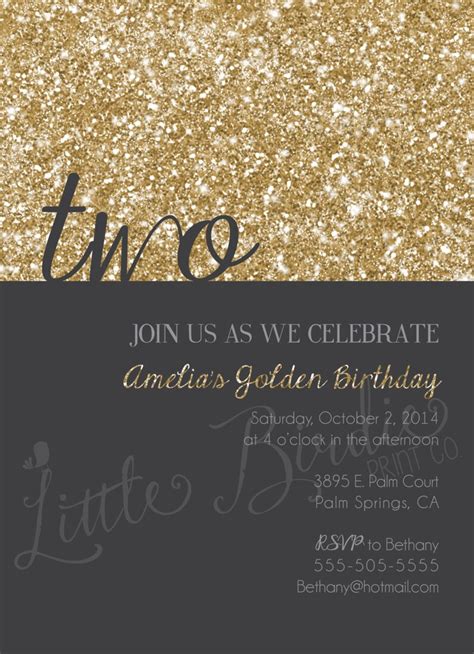 Golden Birthday Invitation Wording BirthdayBuzz