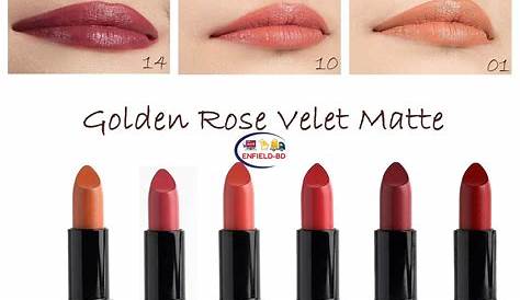 Golden Rose Velvet Matte Lipstick Swatches — Mat Ruj Serisi