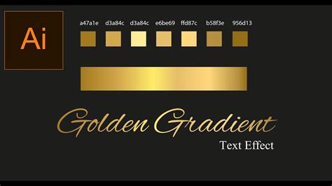 golden colour code in illustrator