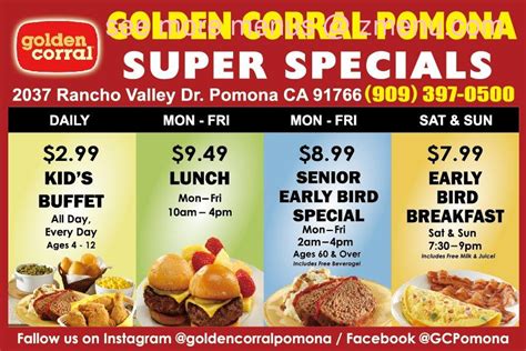 golden corral nj menu