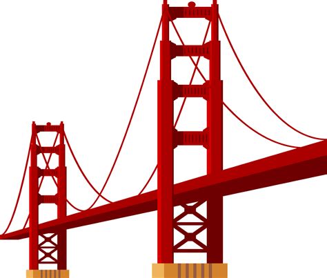 golden gate bridge transparent background