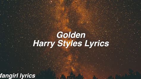 golden lyrics harry styles video