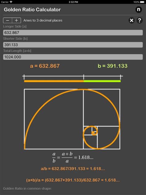 golden ratio calculator online