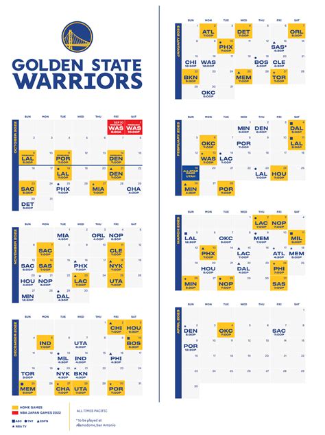 golden state warriors upcoming schedule