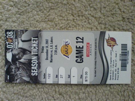 golden state warriors vs lakers tickets