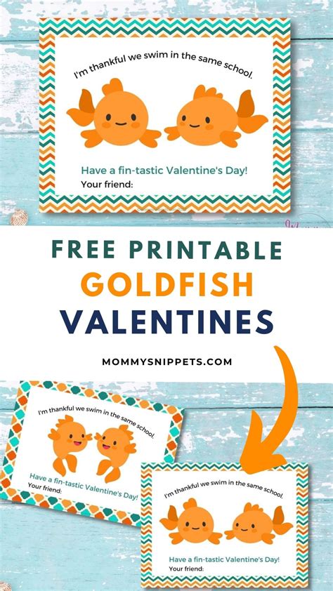 Goldfish Love Valentine's Day Cards Valentine's Day Etsy