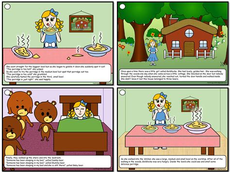 Goldilocks And The Three Bears Story With Pictures Printable