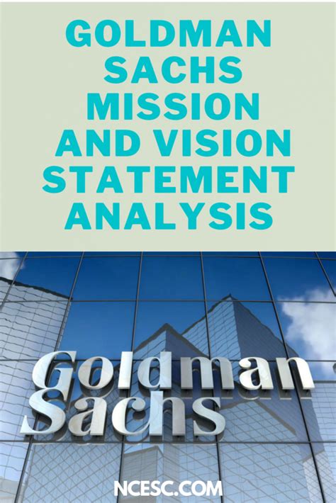goldman sachs vision statement