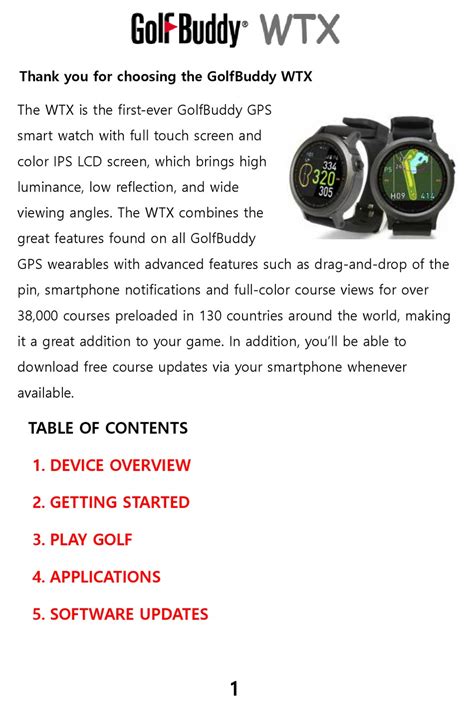 Golf Buddy Wtx Manual