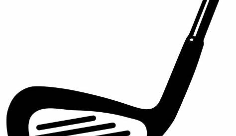 Black Golf Club Silhouette. Golf Club Line Art Logos or Icons. Vector