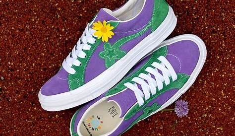 Golf Le Fleur Converse Purple And Green X Tyler The Creator One Star