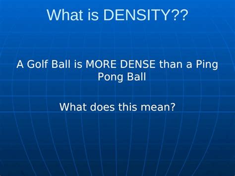 Golf Ball More Dense