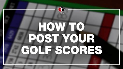 golf canada post a score login