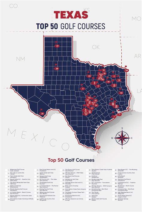 Golf Courses In Texas Map