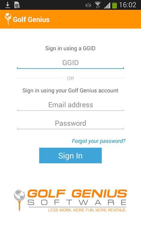 golf genius login password reset