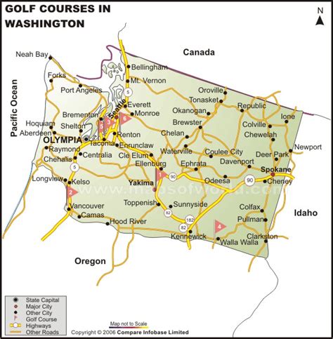 Golf In Washington State Map